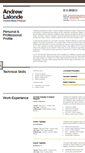 Mobile Screenshot of andrewlalonde.com